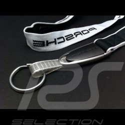 Porte clé ruban Porsche tour de cou noir / gris Porsche Design WAP0503500B Key Strap Schlüsselband