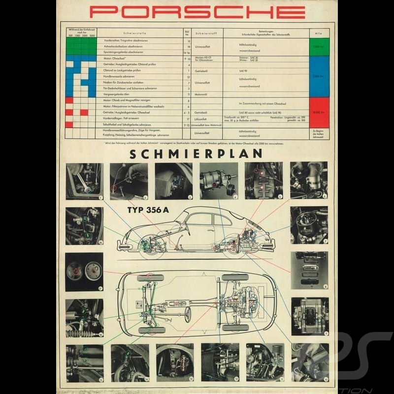 Original Poster Porsche "Typ 356A Schmierplan" PCG35646010