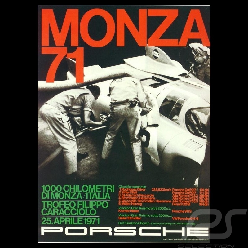 Porsche Poster 20th Mille Miglia 1953 original poster by Erich Strenger