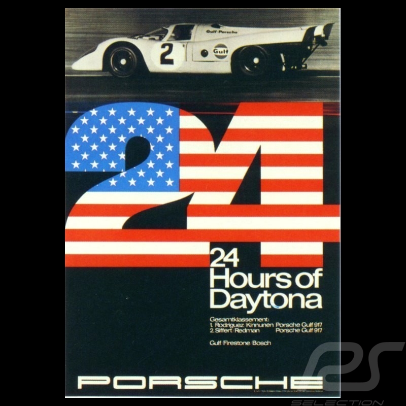 Porsche Poster 24 hours of Daytona Porsche Gulf Porsche Poster 24 hours of Daytona Porsche Gulf