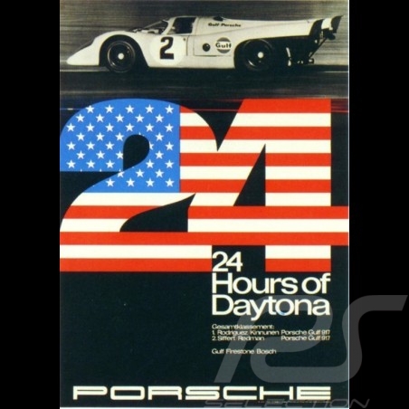 Porsche Poster 24 hours of Daytona Porsche 917 Gulf