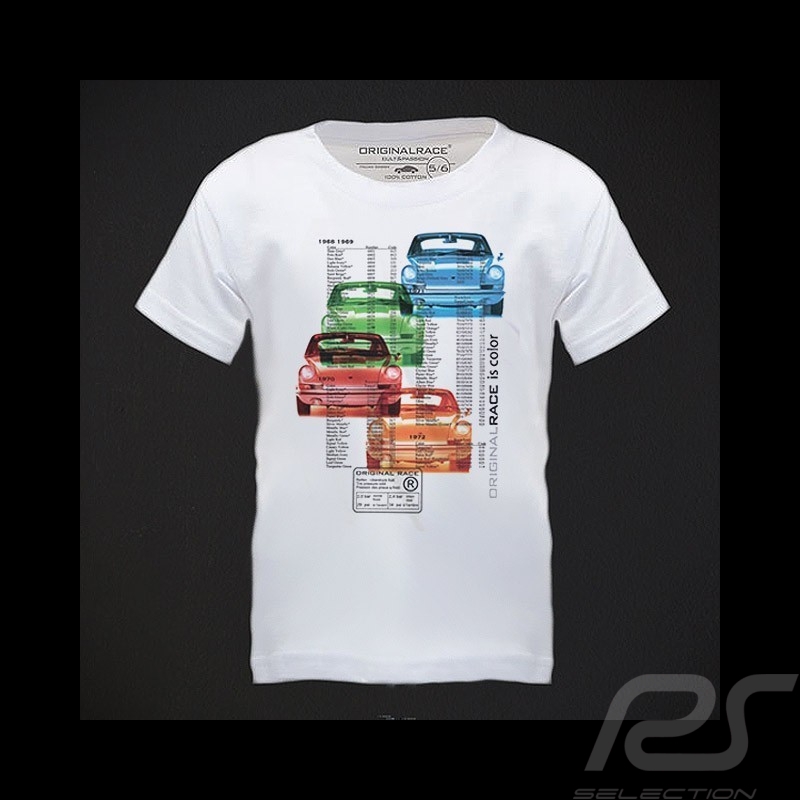 T-shirt Kids Porsche's tints 911 white