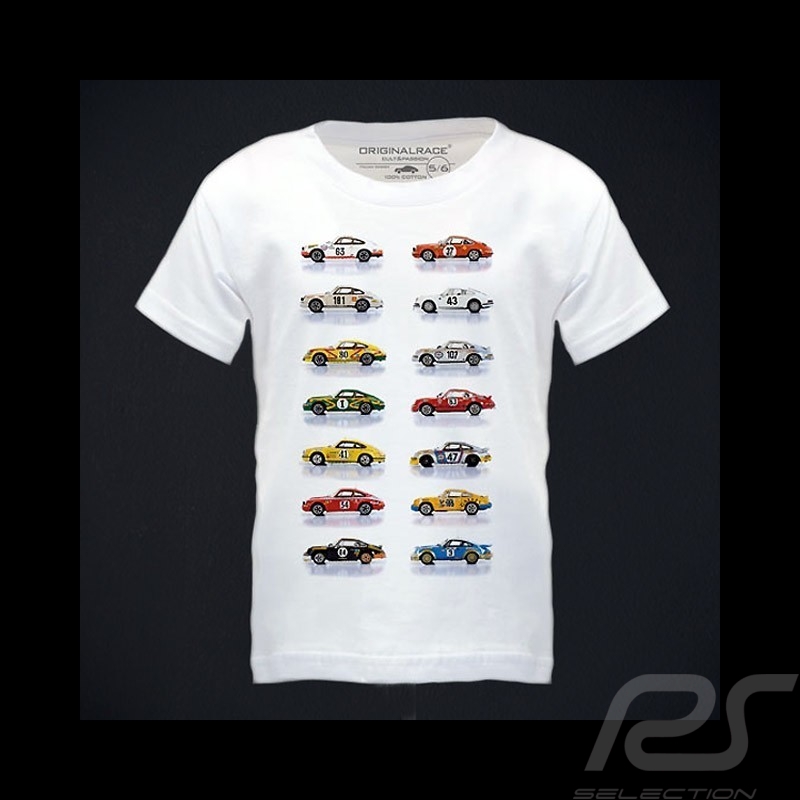 T-Shirt Porsche 911 Rennenvagen weiß - Kinder T-Shirt Porsche 911 Rennenvagen weiß - Kinder