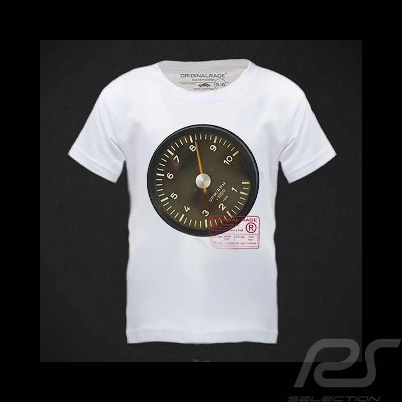 T-Shirt Kinder Porsche Racer's Tach weiß T-Shirt Kinder Porsche Racer's Tach weiß