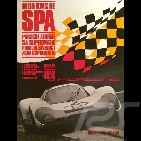 Porsche Poster 908 vainqueur 1000km de Spa