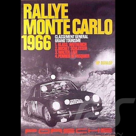 Porsche Poster Rallye Monte Carlo 1966