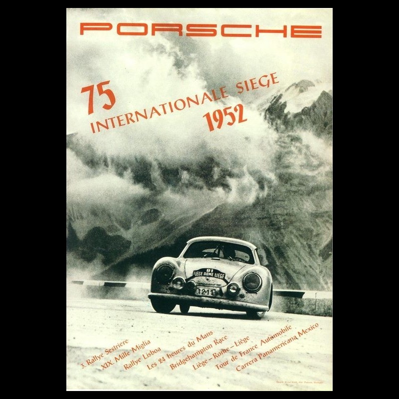 Porsche Porsche 356 75 Internationale Siege 50 x 70 cm