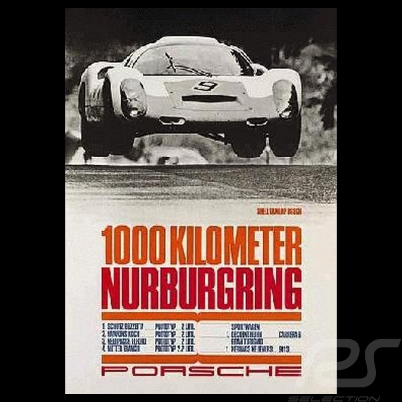 Porsche Poster 910 Sieger 1000 kilometer Nürburgring Porsche Poster 910 Sieger 1000 kilometer Nürburgring
