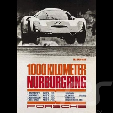 Porsche Poster 910 Sieger 1000 kilometer Nürburgring
