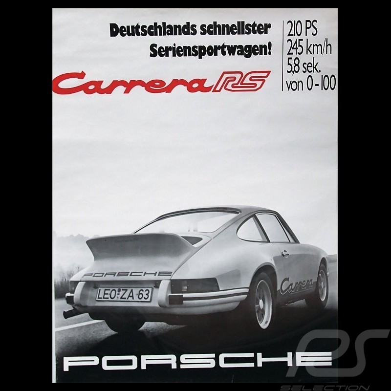 Porsche Poster Porsche 911 Carrera RS 1972 Porsche Poster Porsche 911 Carrera RS 1972