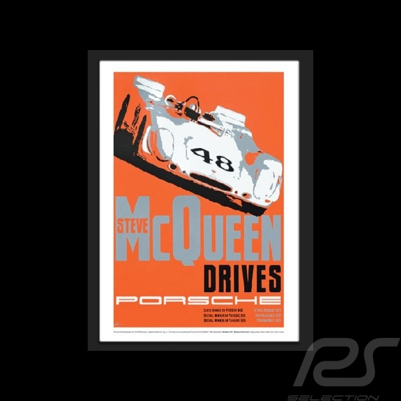Steve McQueen Porsche Sebring Wiedergabe einer originale Plakat von Nicolas Hunziker