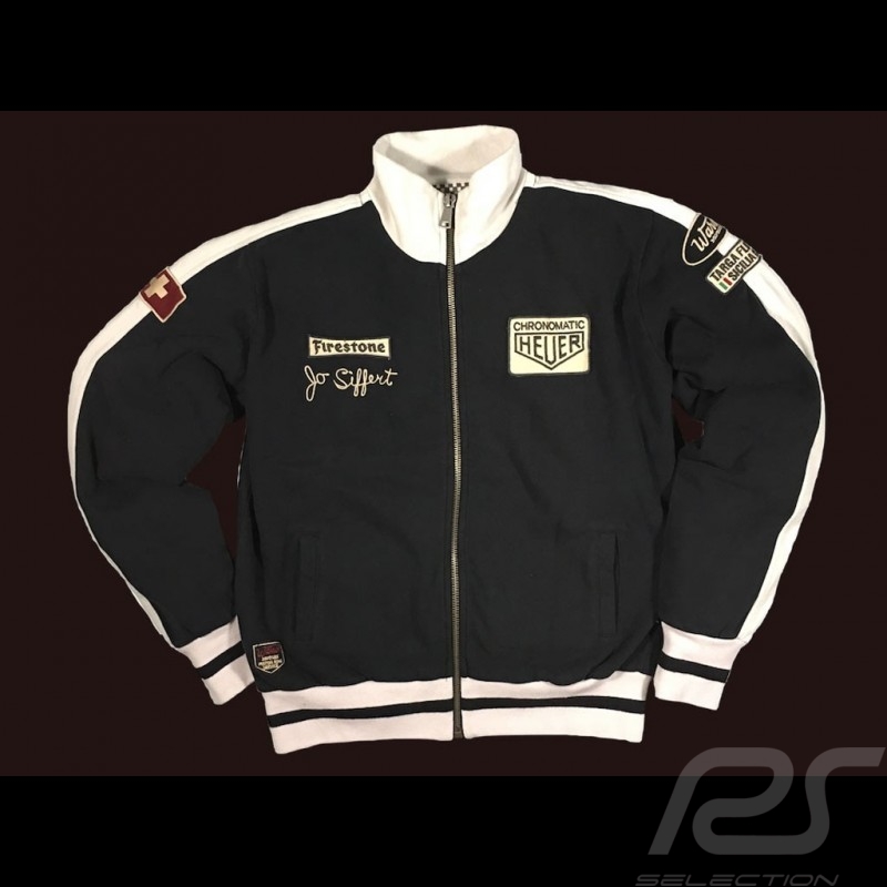 Jo Siffert Targa Florio 1970 Jacke Jo Siffert schwarze Weste Herren Jo Siffert Targa Florio 1970 Jacke Jo Siffert schwarze Weste Herren