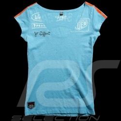Damen T-shirt Jo Siffert Targa Gulf Blau n° 12