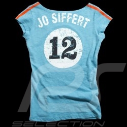 Damen T-shirt Jo Siffert Targa Gulf Blau n° 12