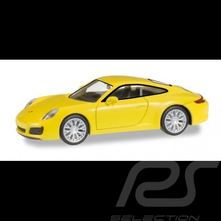Porsche 911 Carrera 4S jaune 1/87 Herpa 028639