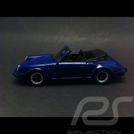 Porsche 911 3.2 Cabriolet 1989 bleu blue blau 1/43 Spark S4468