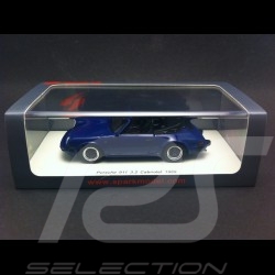 Porsche 911 3.2 Cabriolet 1989 blue 1/43 Spark S4468