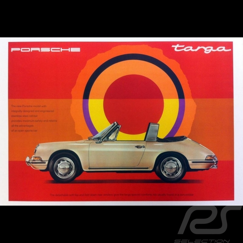 Porsche Poster 911 Targa 1967 The new Porsche model