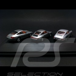 Trio Porsche 911 silver grey 1964 993 996 very rare 1/87 Schuco WAP022BOX
