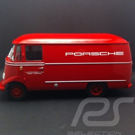 Mercedes-Benz L319 case truck Porsche 1960 red 1/18 Norev 183416