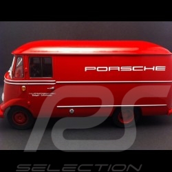 Mercedes-Benz L319 case truck Porsche 1960 red 1/18 Norev 183416