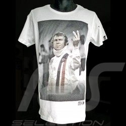 T-Shirt Herren Steve McQueen The man Le Mans weiß