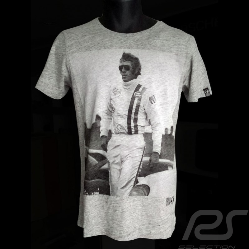 T-Shirt Steve McQueen Delaney Le Mans grau - Herren