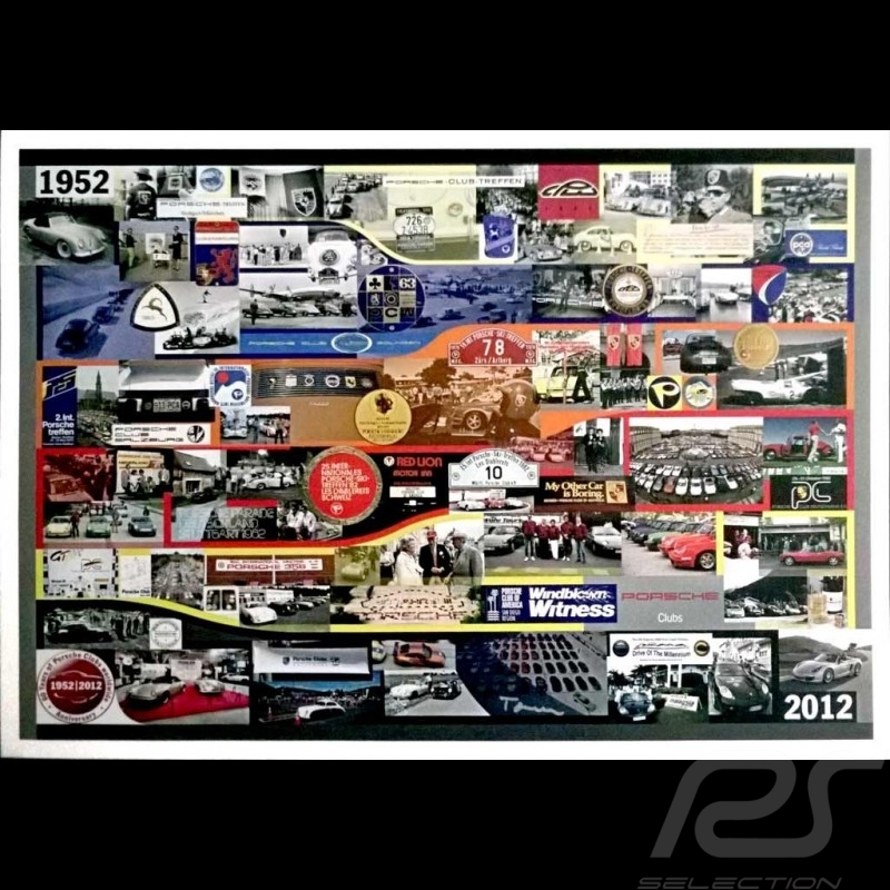 Porsche Poster 1952 2012 60 years of Porsche Clubs Anniversary