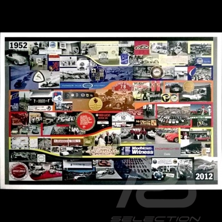 Porsche Poster 1952 2012 Anniversaire 60 ans de Clubs Porsche