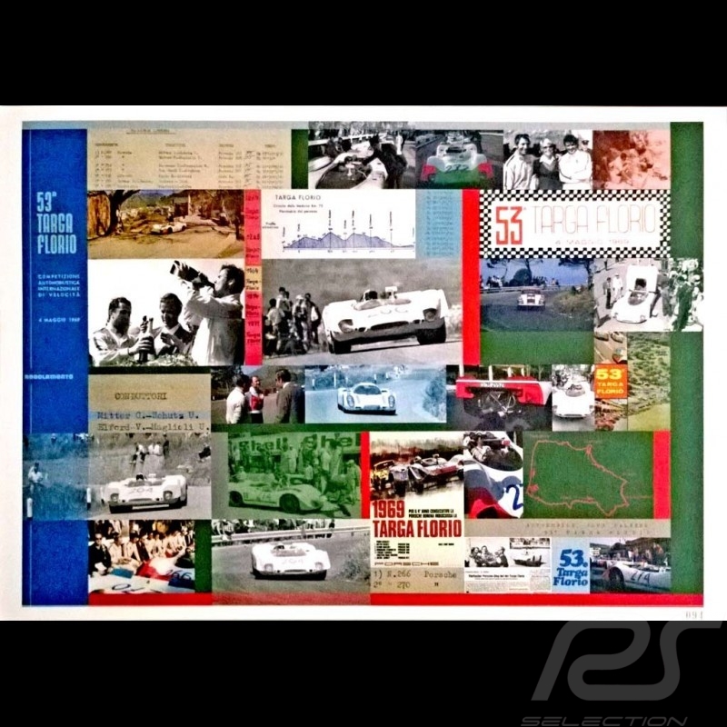 Porsche Poster 53a Targa Florio 1969 Porsche 908 Sieger