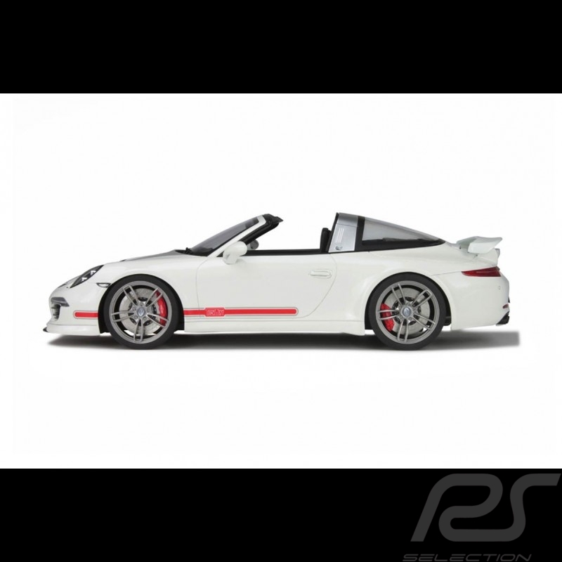 VORBESTELLUNG Porsche 991 Targa Techart 2016 weiß / grau / rot 1/18 GT Spirit GT108
