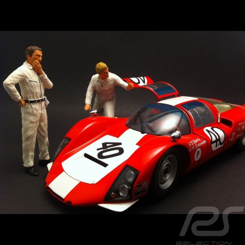 Set Figuren Diorama 2 Mechaniker in weiß 1/18 AS180135