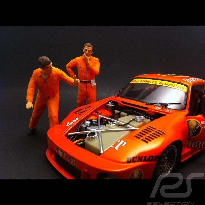 Set Figuren Diorama 2 Mechaniker in orange 1/18 AS180137