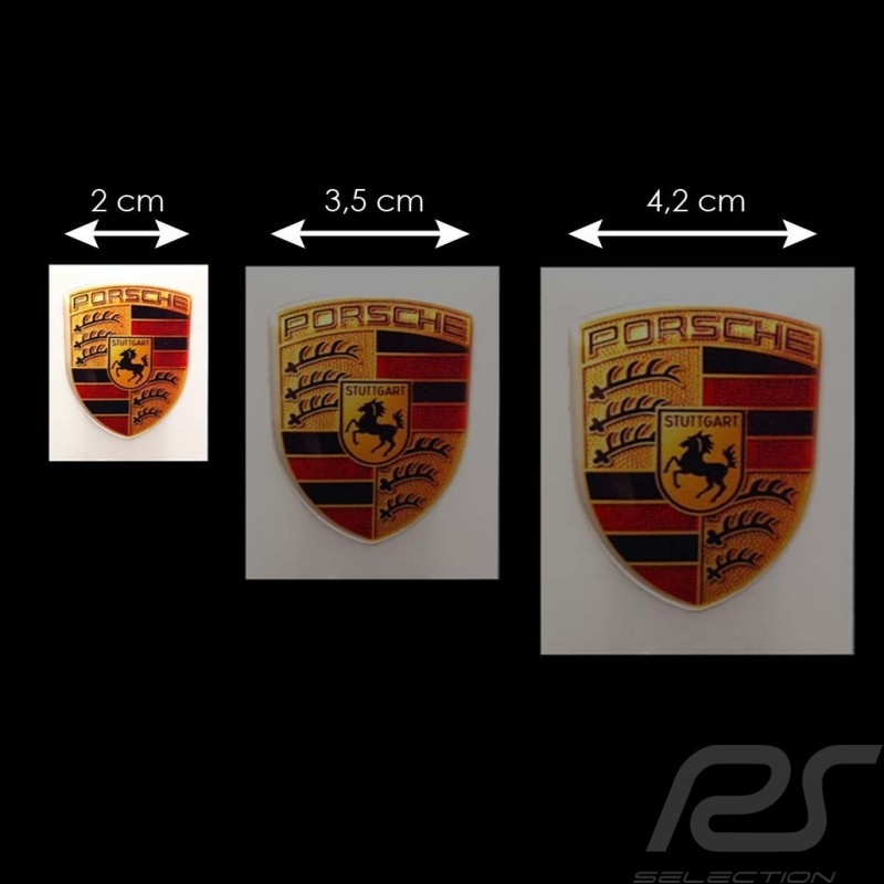 Porsche Crest 3d Sticker 2 5 X 2 Cm Selection Rs