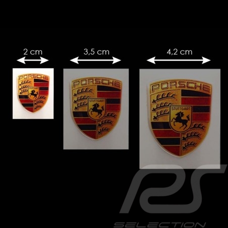 Wappen-Aufkleber 3D Porsche 2,5 x 2 cm