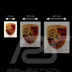 Set of 4 Porsche Crest 3D stickers 2,5 x 2 cm