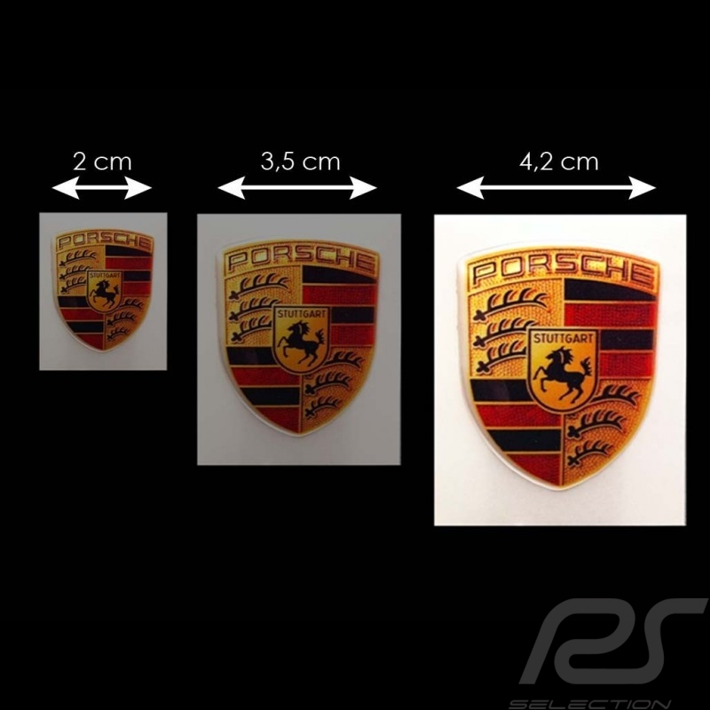 Wappen-Aufkleber 3D Porsche 5,5 x 4.2 cm Wappen-Aufkleber 3D Porsche 5,5 x 4.2 cm
