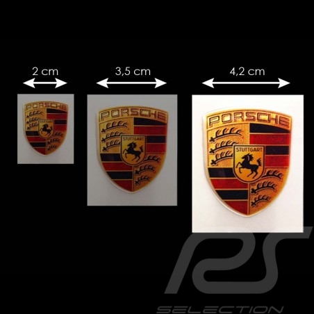 Wappen-Aufkleber 3D Porsche 5,5 x 4.2 cm