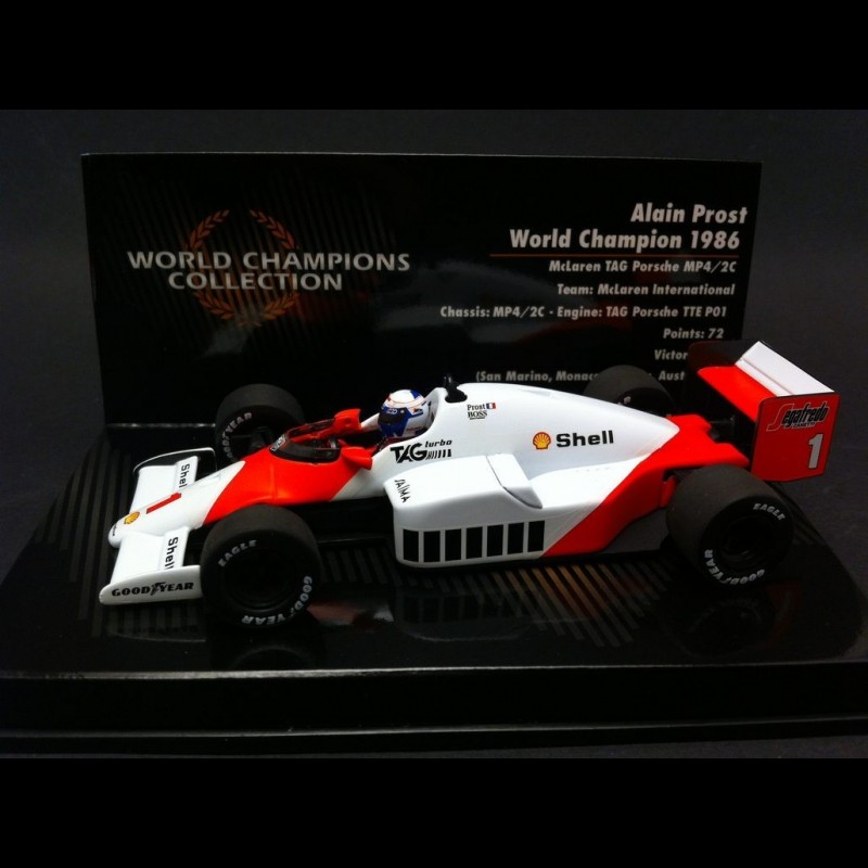 McLaren Tag Porsche MP4 2C Alain Prost World Champion 1986 1/43