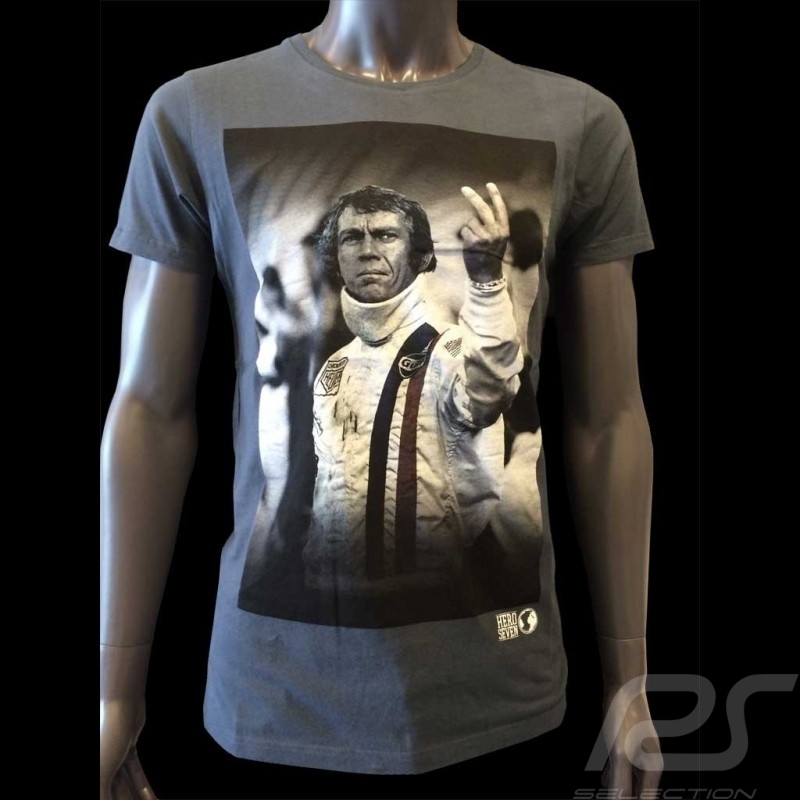 T-Shirt Steve McQueen The man Le Mans marineblau - Herren