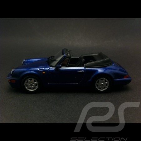 Porsche 964 Carrera 2 Cabriolet 1990 blue 1/43 Minichamps 430067331