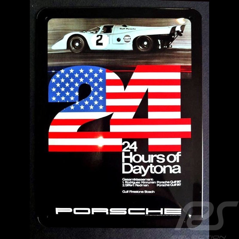 Blechschild Porsche 917 GULF 24 h Daytona 1970 20 x 15 cm MAP11601216