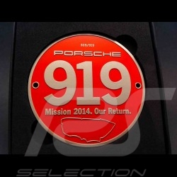 Grille badge Porsche 919 Mission 2014 "Our Return" MAP04512414