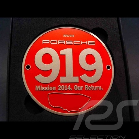 Grille badge Porsche 919 Mission 2014 "Our Return" MAP04512414