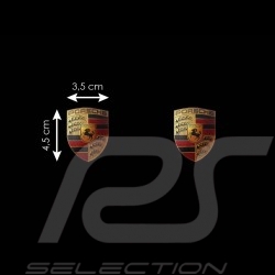 Set of 2﻿ Porsche Crest stickers 4,5 x 3.5 cm