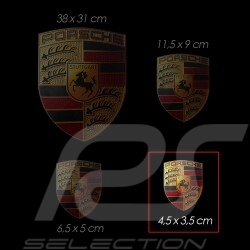 Set von 2 Wappen-Aufkleber Porsche 4,5 x 3.5 cm