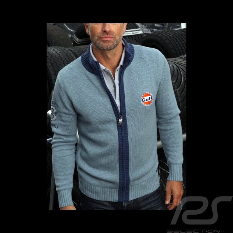 Cardigan Gulf strickweste n° 8 blau - Herren
