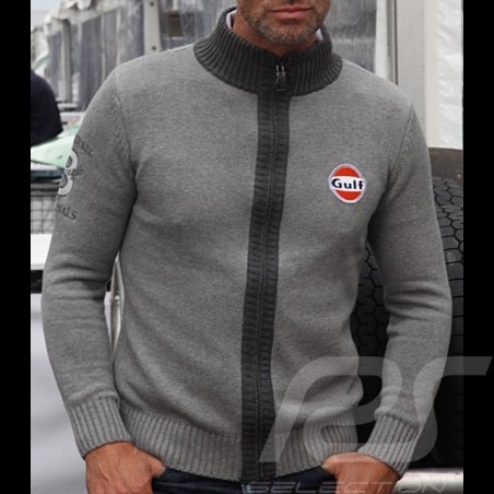 Cardigan Gulf knit vest n° 8 grey - men