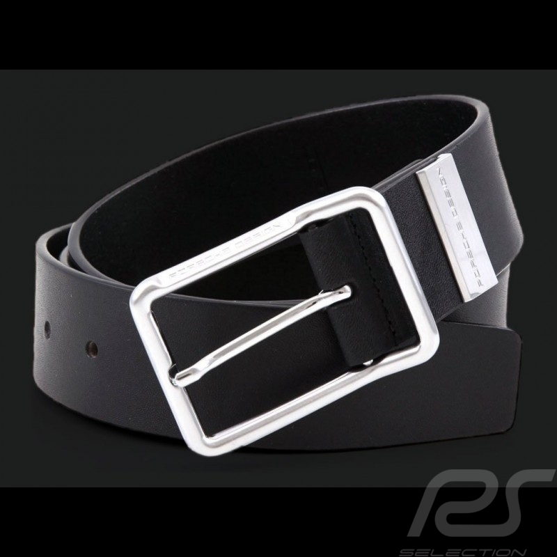 Ferrari Reversible leather belt with metal buckle Unisex