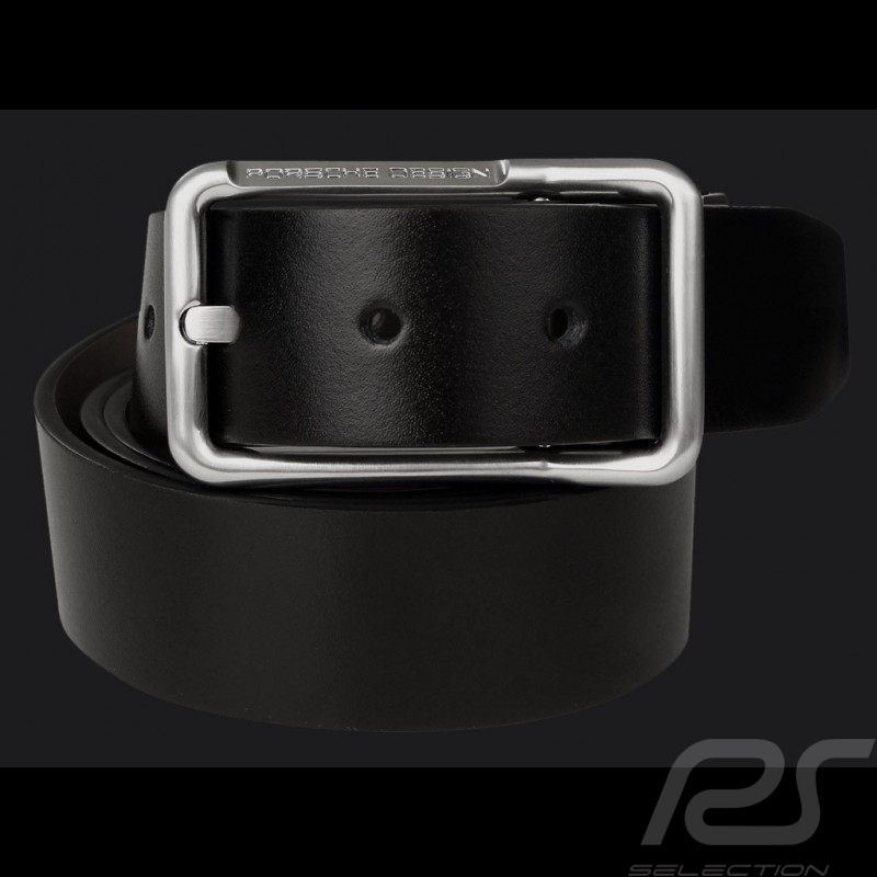 Black leather belt Porsche Design Michigan 35 - men